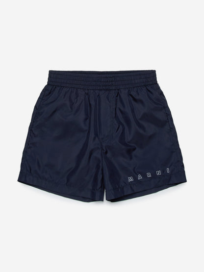 Kids Logo Swim Shorts in Navy