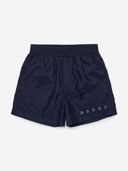 Kids Logo Swim Shorts in Navy