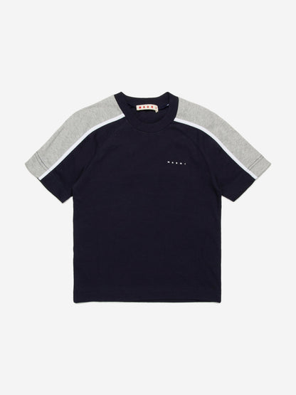 Kids Colourblock T-Shirt in Navy