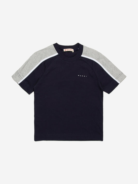 Kids Colourblock T-Shirt in Navy