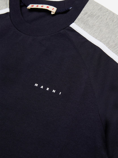 Kids Colourblock T-Shirt in Navy