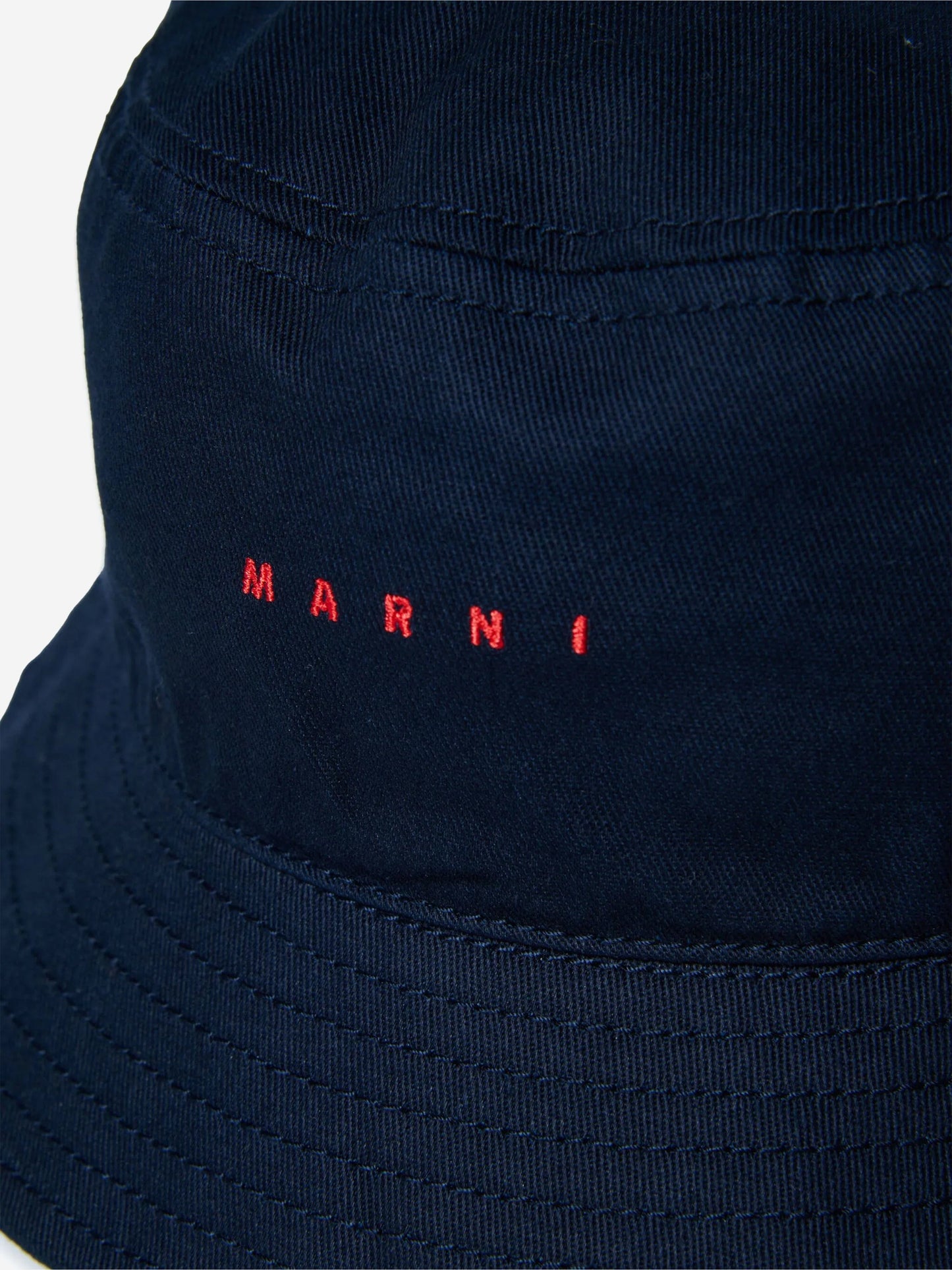 Kids Gabardine Logo Bucket Hat in Navy