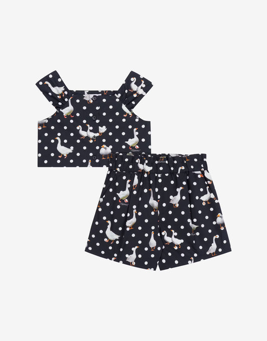 BLOUSE+SHORTS SET