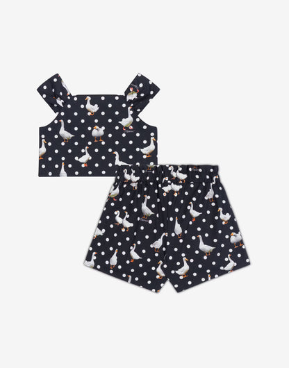 BLOUSE+SHORTS SET
