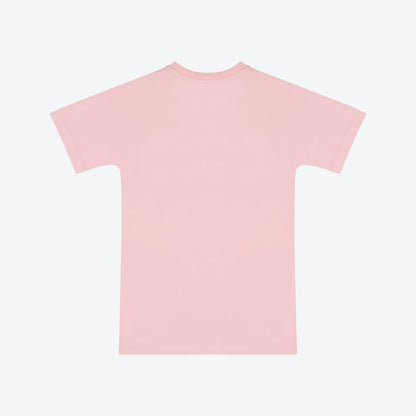 女童粉色Logo棉连衣裙