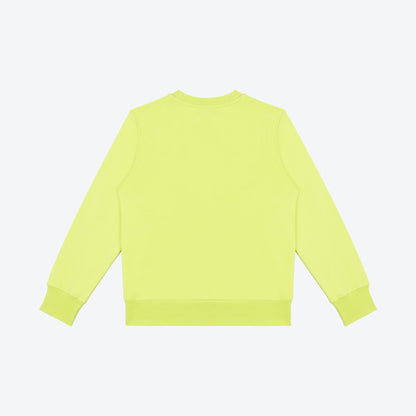 儿童荧光绿色Logo棉卫衣