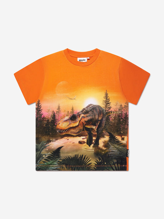 Molo Boys 橙色 Dino Lake T 恤