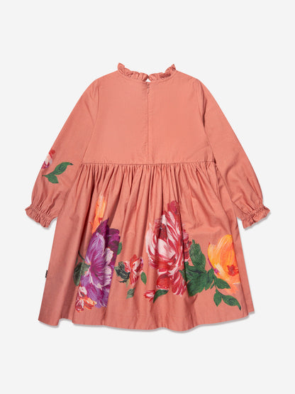 Molo Girls 落花粉色连衣裙
