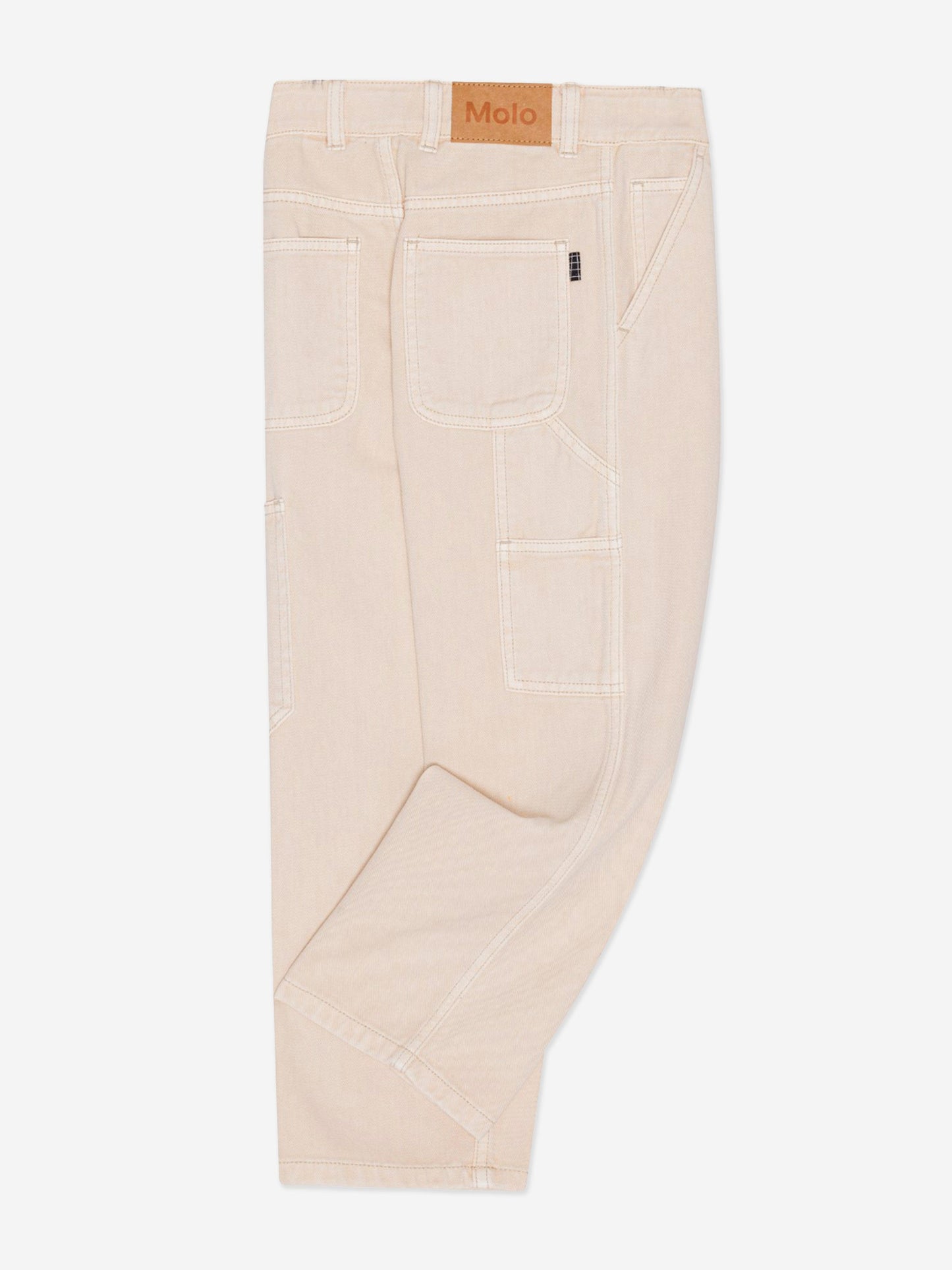 Molo Boys 米色常规版型编织长裤