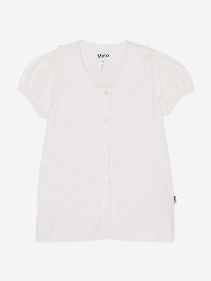 Molo 女童白色衬衫