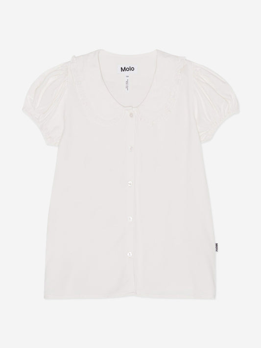 Molo 女童白色衬衫