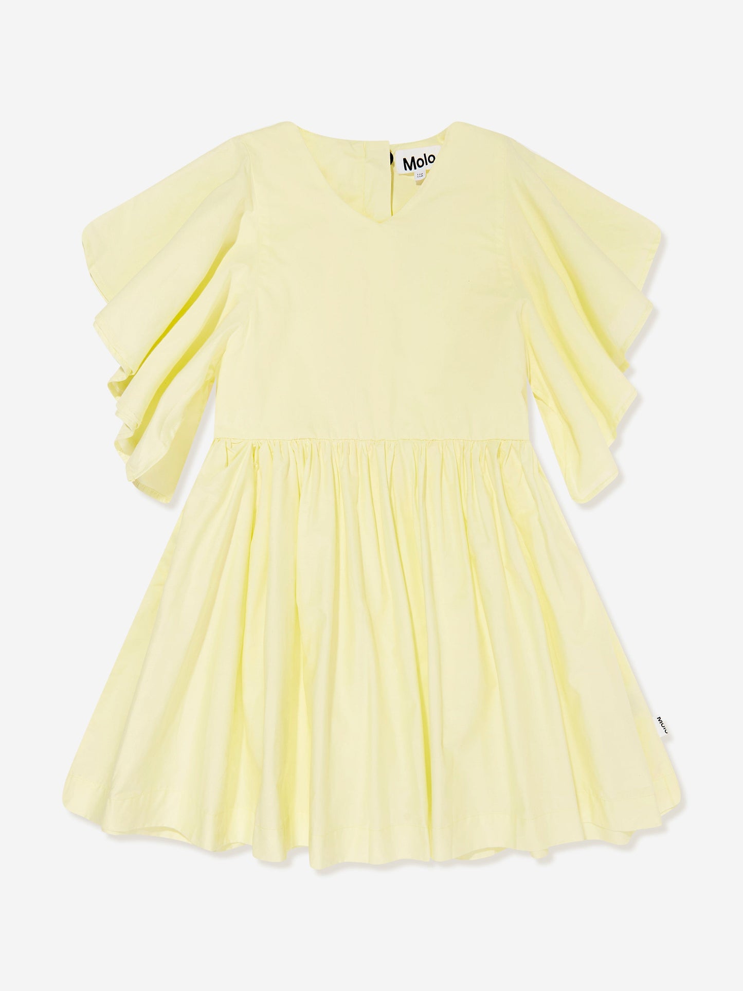 Molo Girls 黄色荷叶边连衣裙