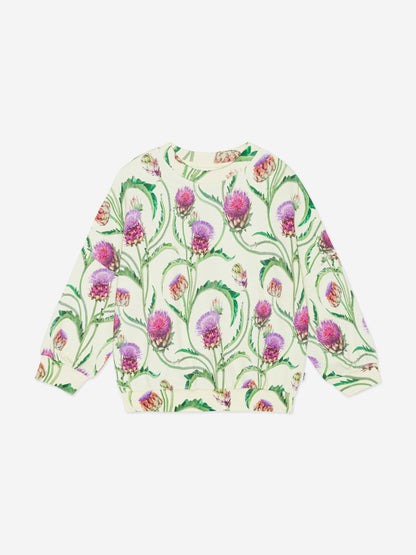 Molo Girls 绿色洋蓟花运动衫