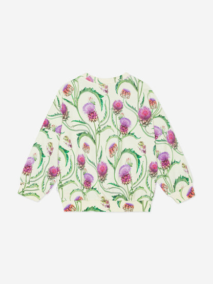 Molo Girls 绿色洋蓟花运动衫
