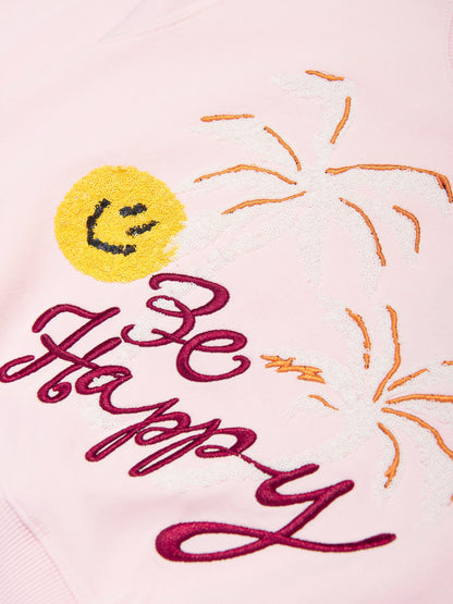Molo Girls Be Happy 粉色运动衫