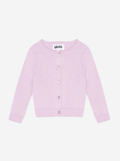 Molo 女婴有机棉开衫（紫色）