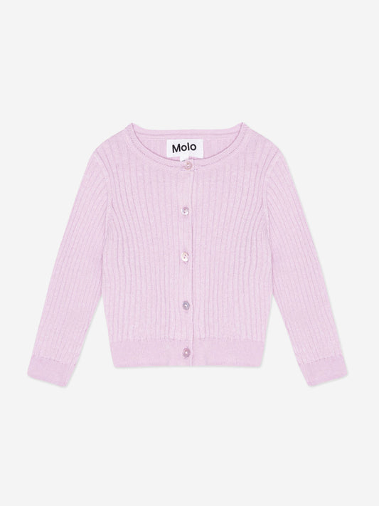 Molo 女婴有机棉开衫（紫色）