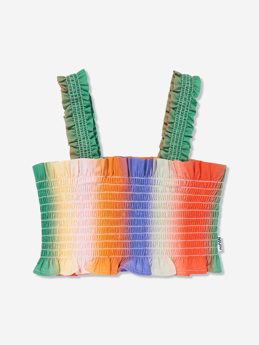 Girls Rolfia Big Rainbow Top in Multicolour