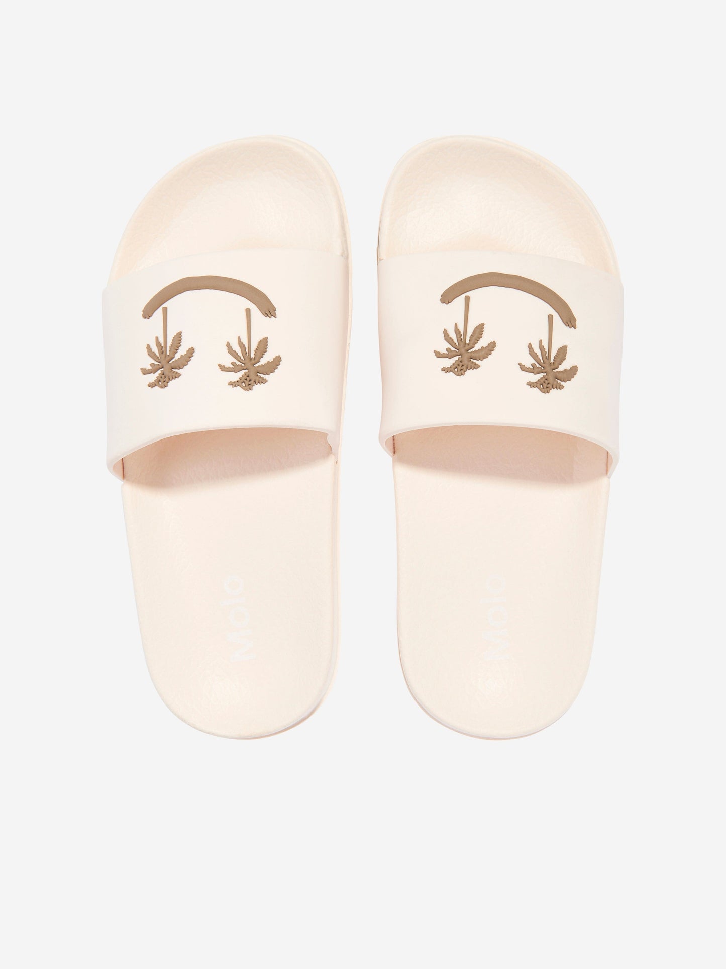 Kids Zhappy Sliders in Ivory