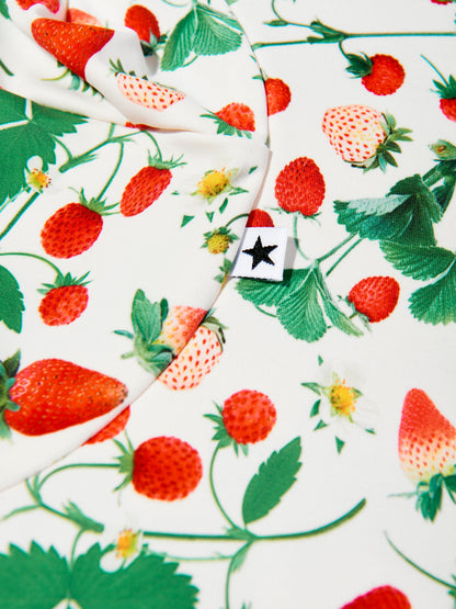 Girls Nuka Strawberry Field Sun Hat in Ivory (UPF50+)