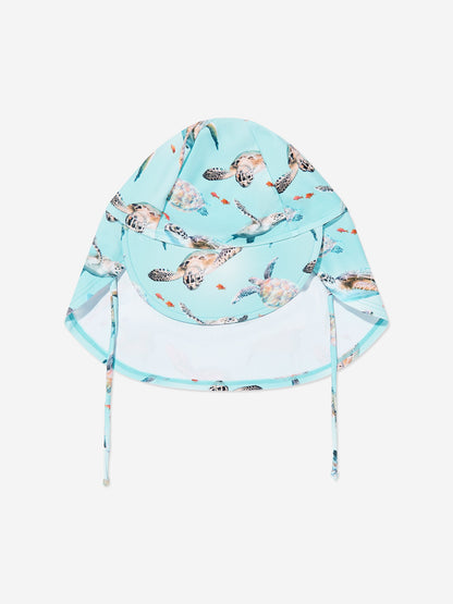Boys Nando Turtles Sun Hat in Blue (UPF50+)