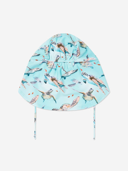 Boys Nando Turtles Sun Hat in Blue (UPF50+)