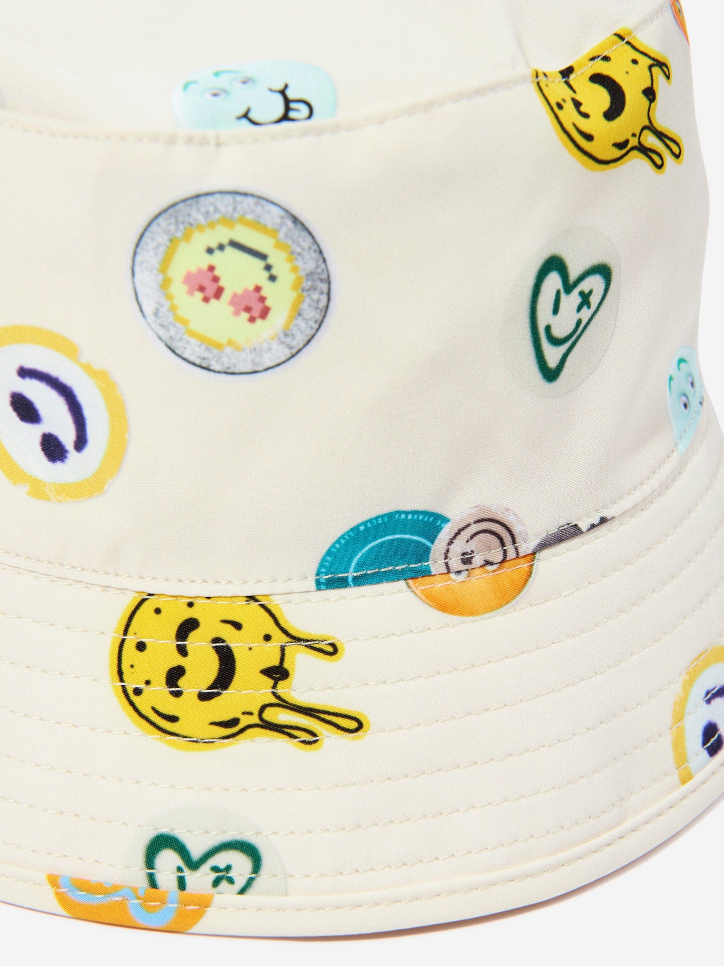 Boys Niks Sand Smile Bucket Hat in Ivory (UPF50+)