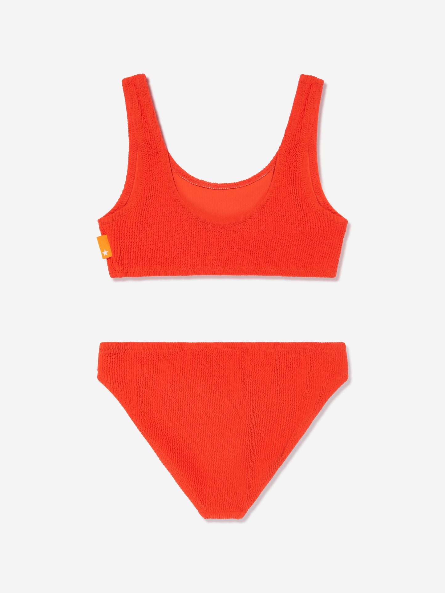 Girls Nola Solid Bikini in Red (UPF50+)