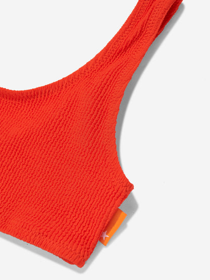 Girls Nola Solid Bikini in Red (UPF50+)