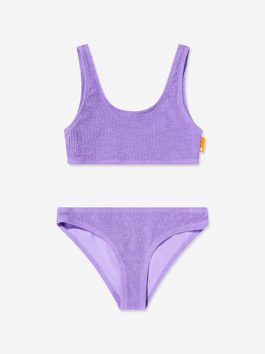 Girls Nola Solid Bikini in Purple (UPF50+)