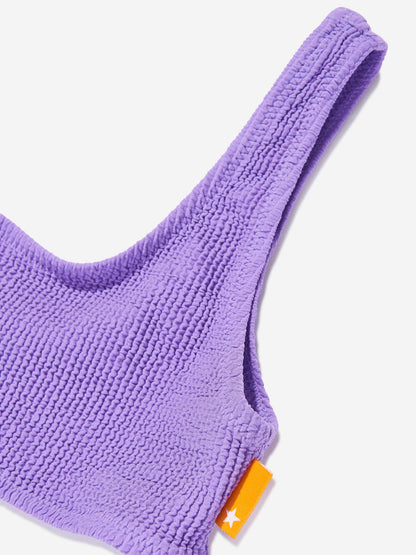 Girls Nola Solid Bikini in Purple (UPF50+)