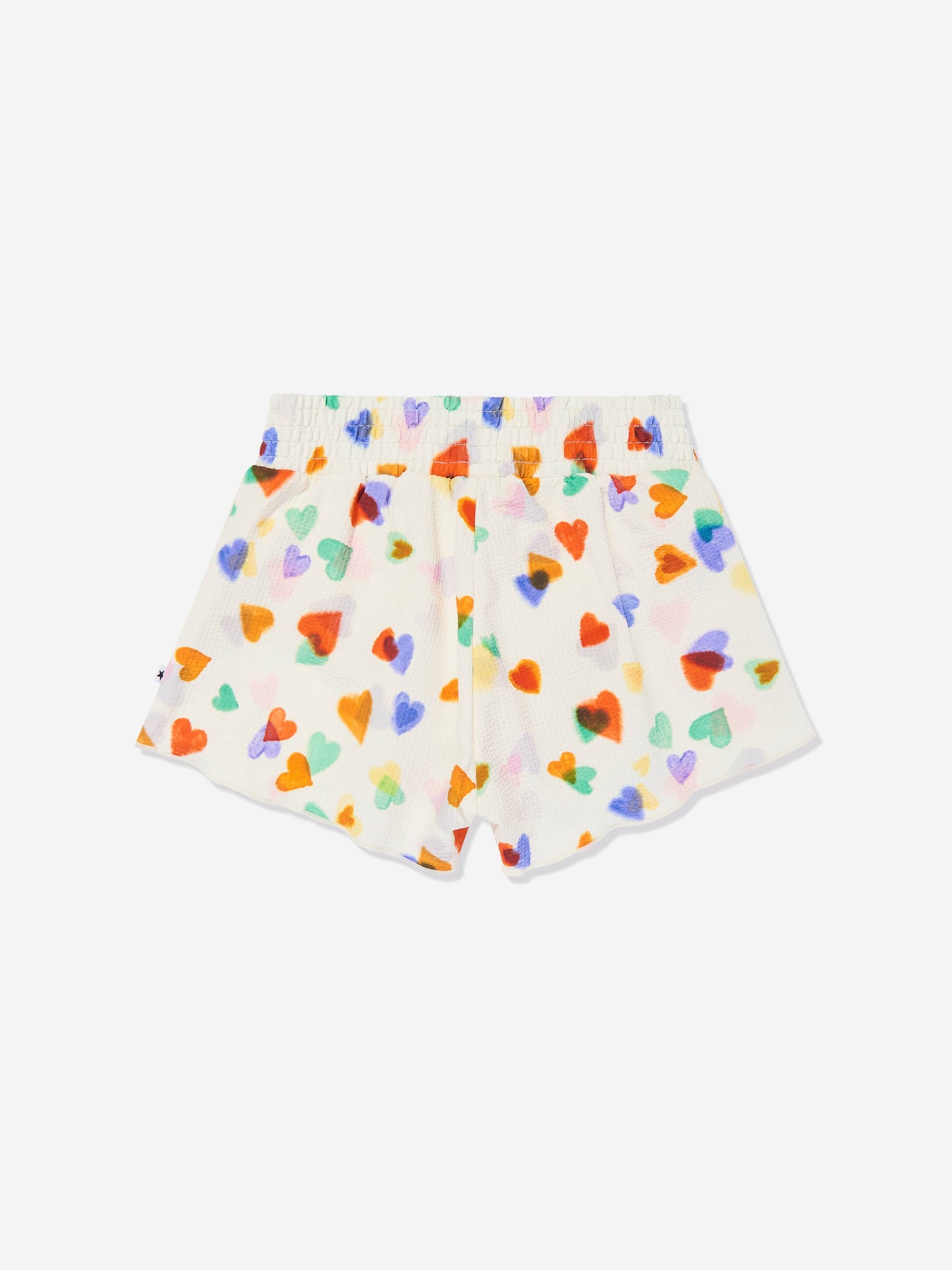 Girls Nicci Rainbow Hearts Swim Shorts in Ivory (UPF50+)