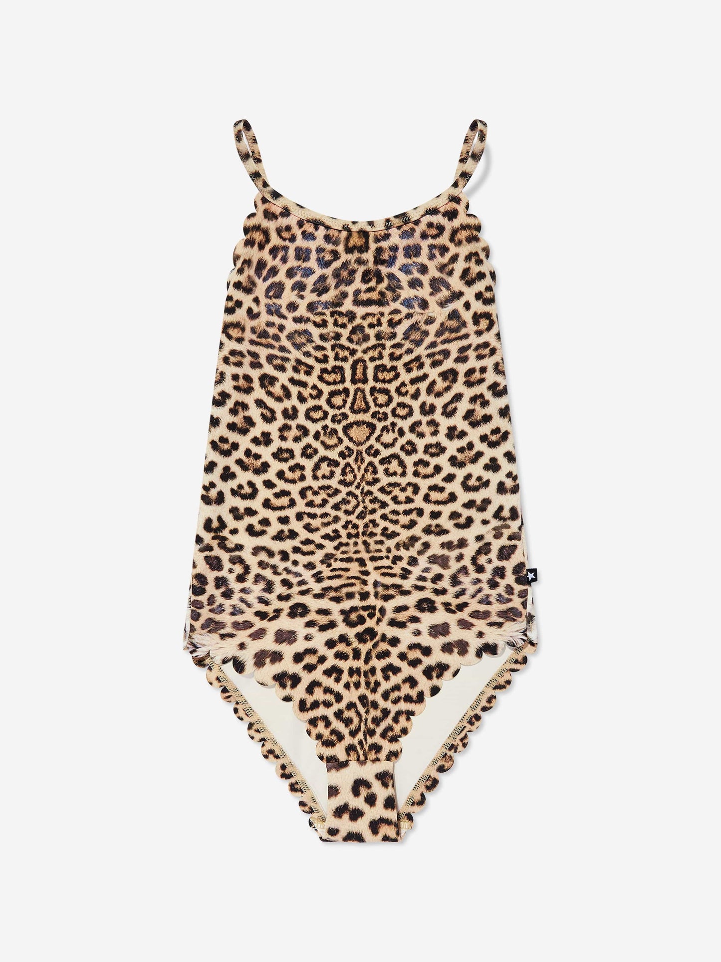 Girls Noelle Leopard Swimsuit in Brown (UPF50+)