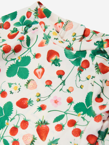 Baby Girls Narice Strawberry Field Swimsuit in Ivory (UPF50+)