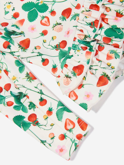 Baby Girls Narice Strawberry Field Swimsuit in Ivory (UPF50+)