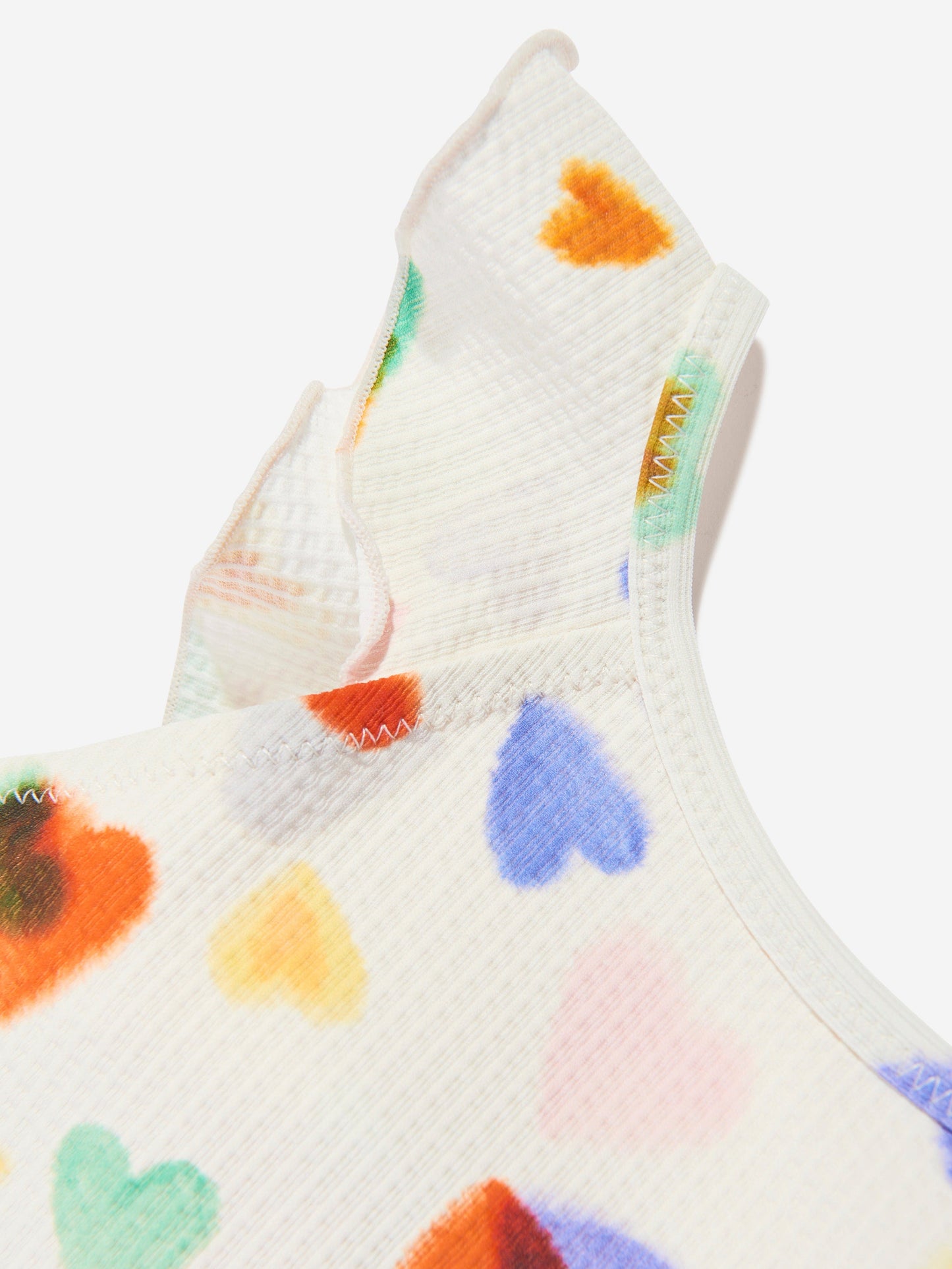 Baby Girls Nalani Rainbow Hearts Swimsuit in Ivory (UPF50+)