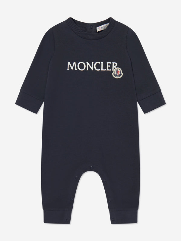 Baby Logo Romper in Navy