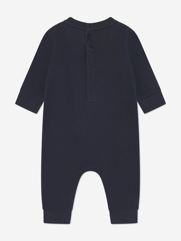 Baby Logo Romper in Navy