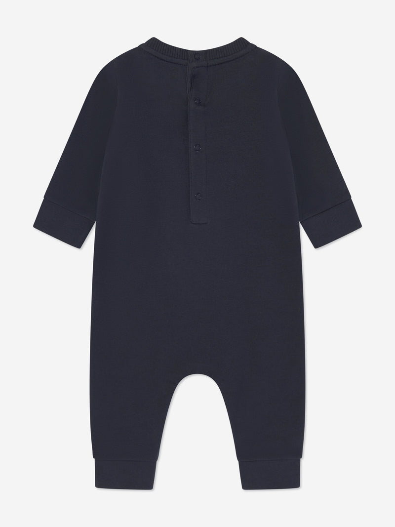 Baby Logo Romper in Navy