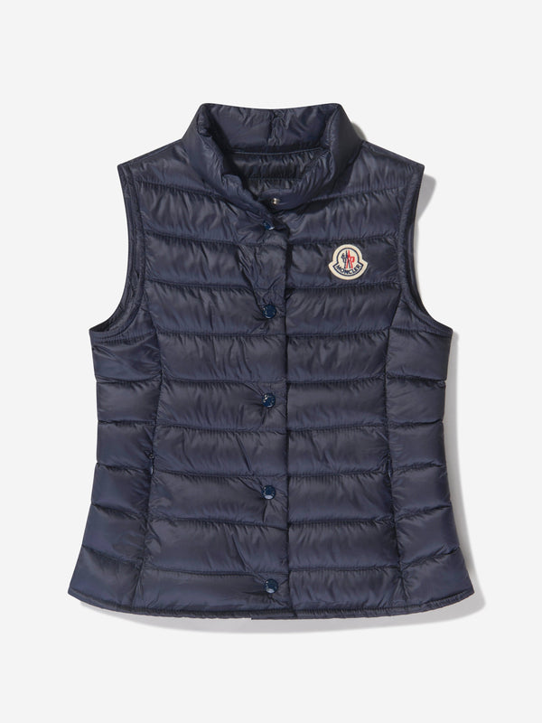 Girls Down Padded Liane Gilet in Navy