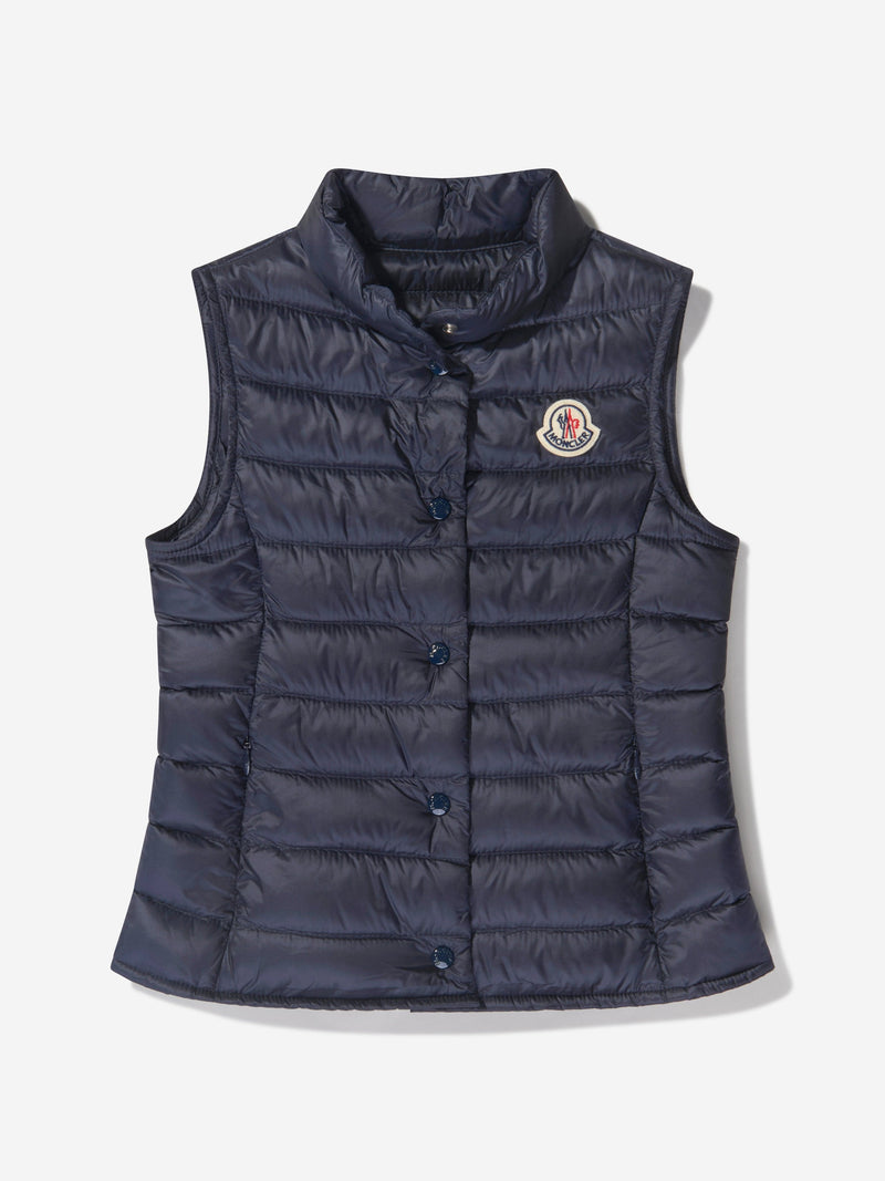 Girls Down Padded Liane Gilet in Navy