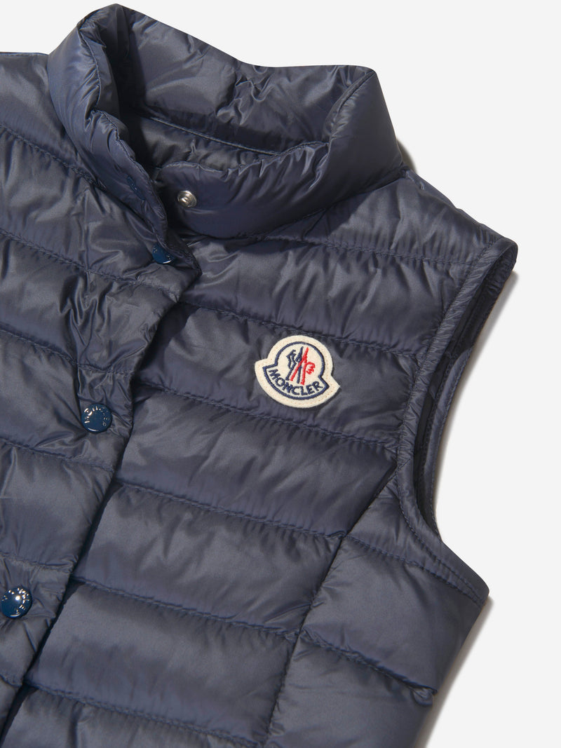 Girls Down Padded Liane Gilet in Navy