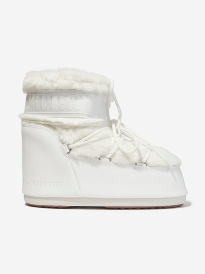 儿童 Icon Lowo 白色人造毛雪地靴