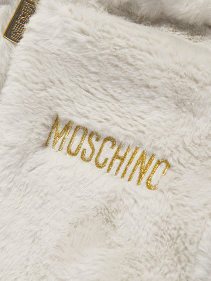 Moschino 女童连帽拉链夹克（象牙色）