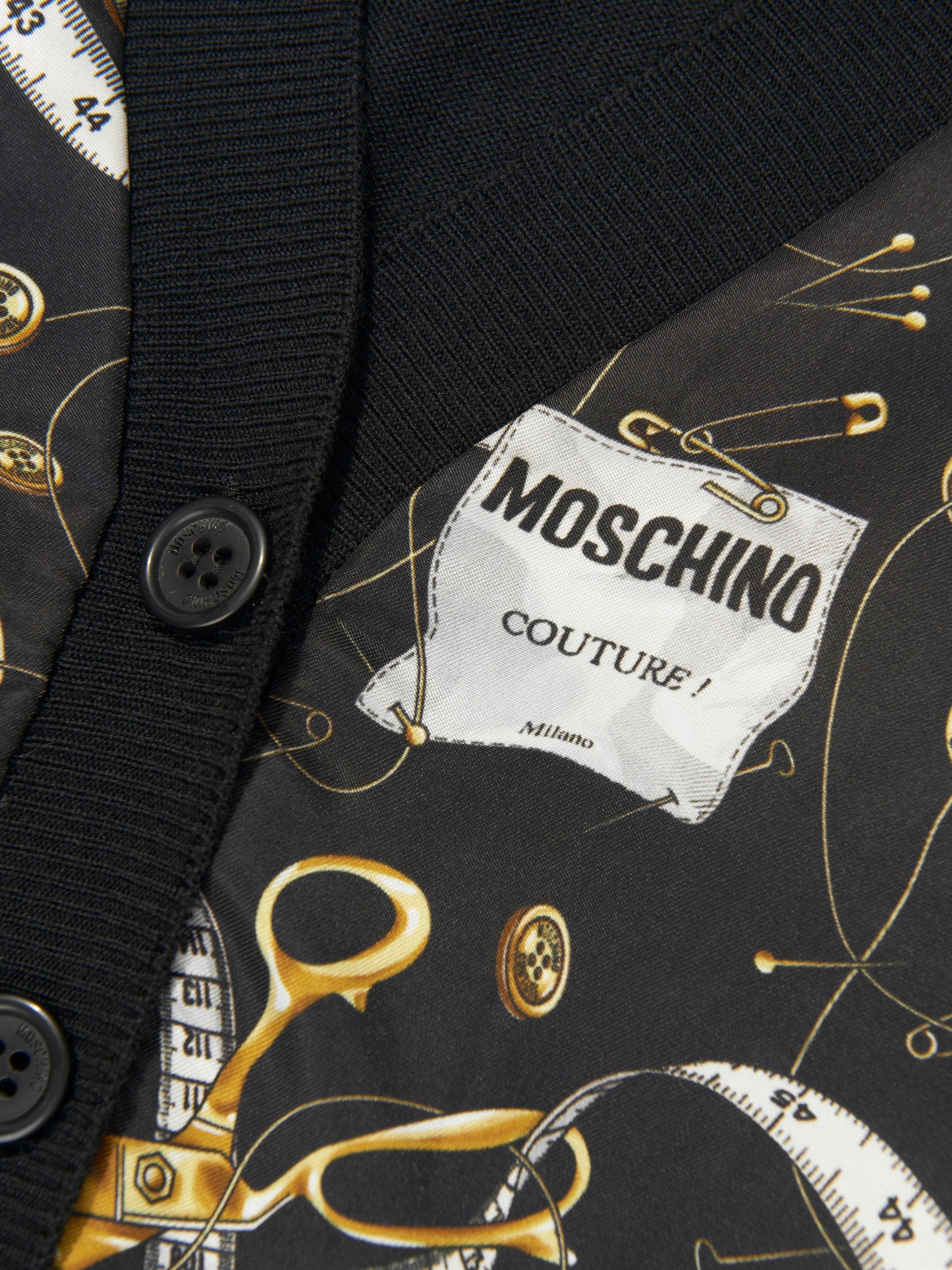 Moschino 女童羊毛针织背心（黑色）