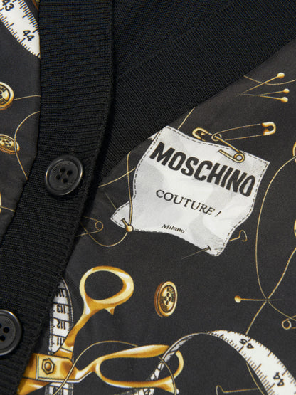 Moschino 女童羊毛针织背心（黑色）