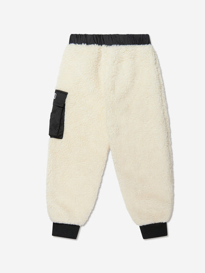 Moschino Kids 泰迪熊口袋慢跑裤（象牙色）