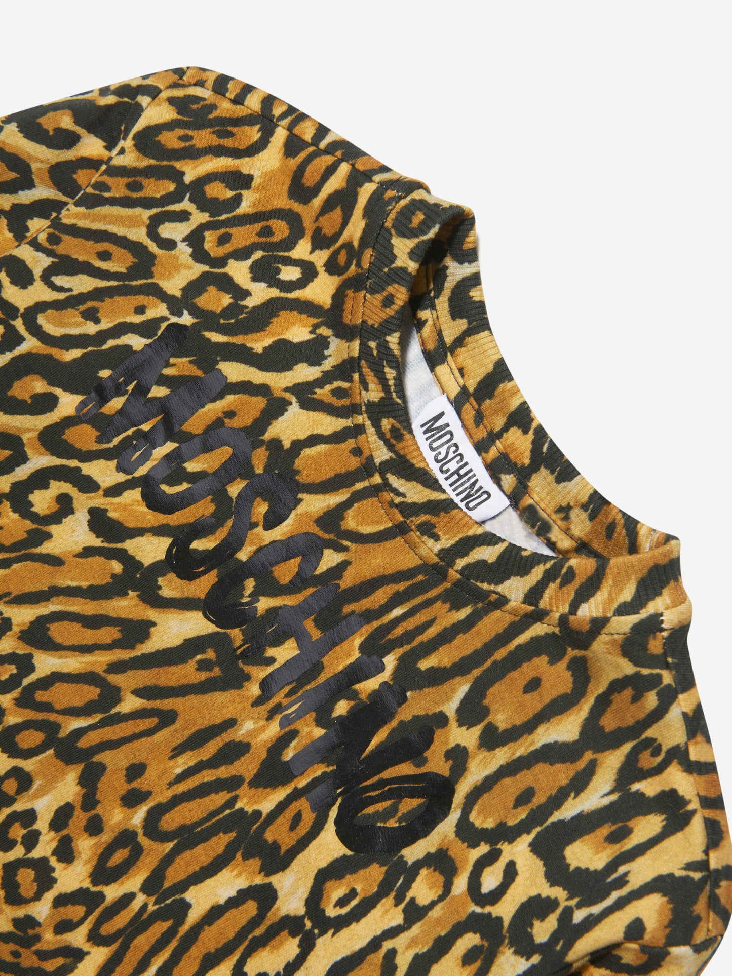 Moschino Boys 棕色豹纹运动衫