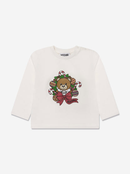 Moschino Baby 节日 T 恤（带象牙色礼盒）