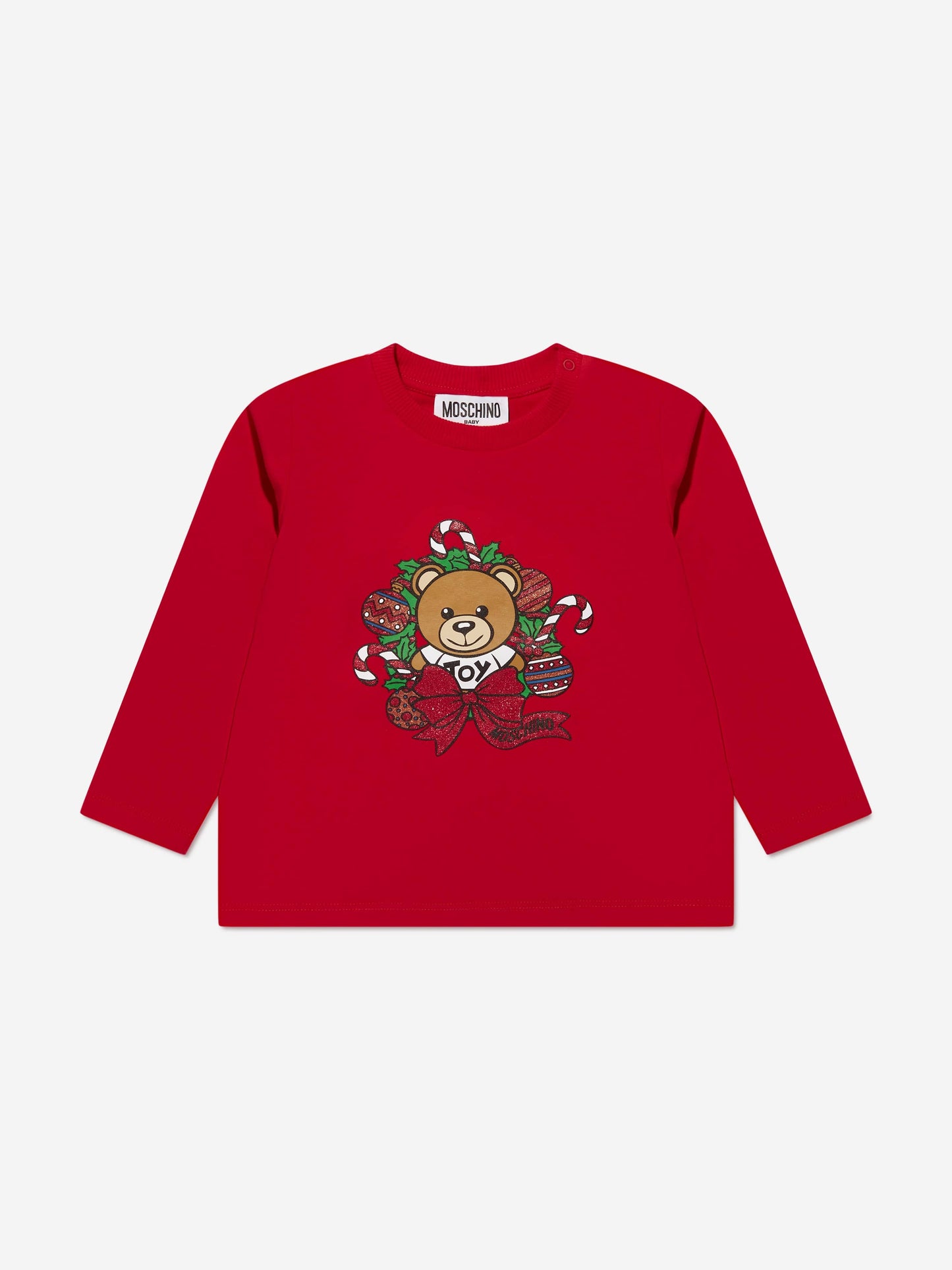 Moschino Baby 节日 T 恤（带礼品盒）（红色）